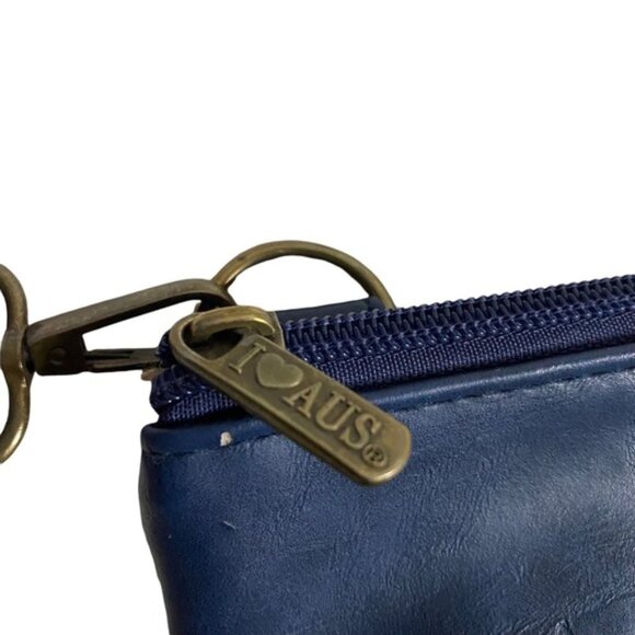 Kangaroo Three Zip Blue Shoulder Bag - Picture 5 of 5